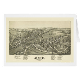 Cartão Scio, mapa panorâmico do OH - 1899a