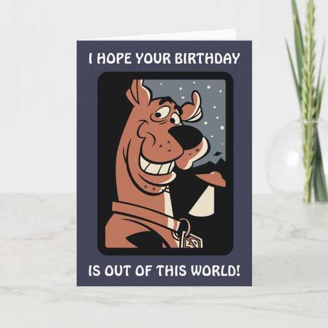 Cartão Scooby-Doo com UFO (Frente)