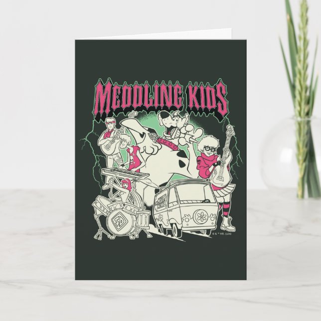 Cartão Scooby-Doo e Gang Meddling Kids Punk Banda (Frente)