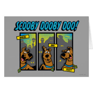 Cartão Scooby-Doo onde está você os painéis cómicos