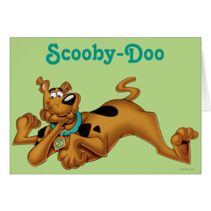 Cartão Scooby-Doo que encontra-se para baixo