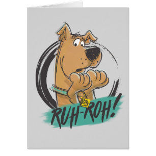 Cartão Scooby-Doo "Ruh Roh!" Esboço do marcador
