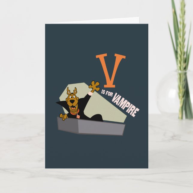 Cartão Scooby-Doo | V de Vampiro (Frente)