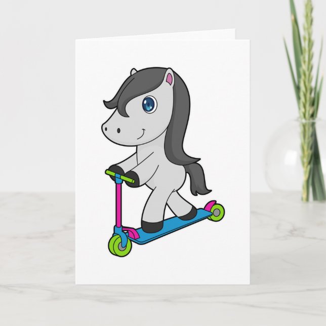 Cartão Scooter de Cavalo (Frente)