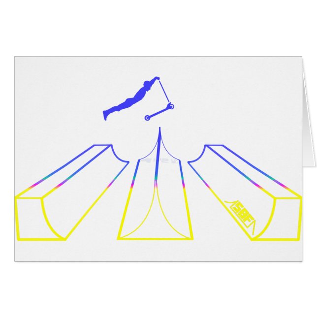 Cartão "scooter" freestyle (Frente Horizontal)