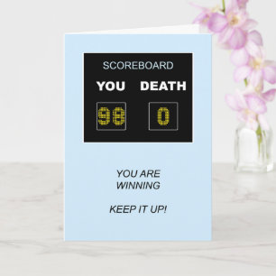 Cartão Scoreboard de aniversário de 98 anos