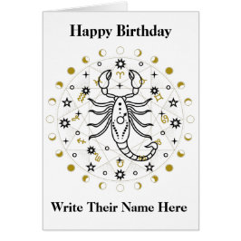 Cartão Scorpio Astrology Birthday Card Out 23-nov 21
