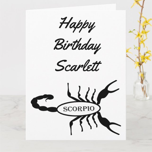 Cartão Scorpio Black Scorpion - Sinal de Estrela Personal (Flor Amarela)