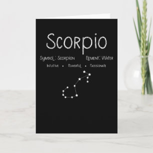 Cartão Scorpio Horoscope Astrologia - Sinal de Estrela An