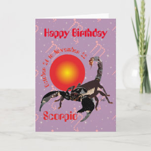 Cartão Scorpio October 24 to novembros 22 Greeting Card