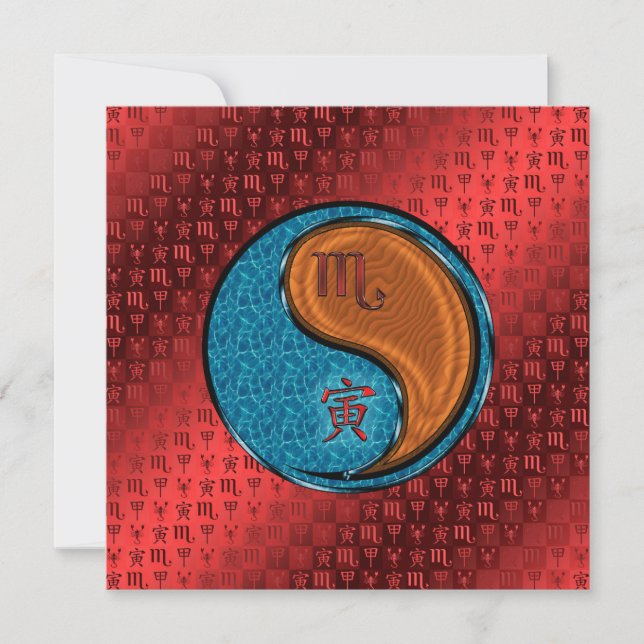 Cartão Scorpio & Wood Tiger (Frente)