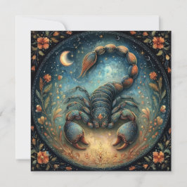 Cartão Scorpio Zodiac Astrology Sign Celestial Birthday