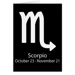 Cartão Scorpio Zodiac - Sinal de astrologia