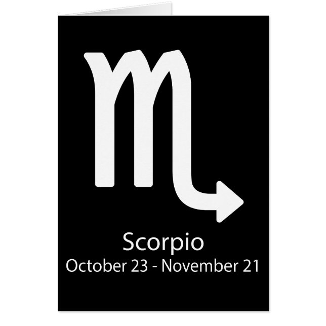 Cartão Scorpio Zodiac - Sinal de astrologia (Frente)