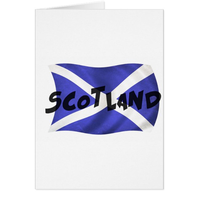 Cartão Scotland Wavy Flag (Frente)