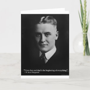 Cartão Scott Fitzgerald "Amor/Começo" Ofertas De Citaç
