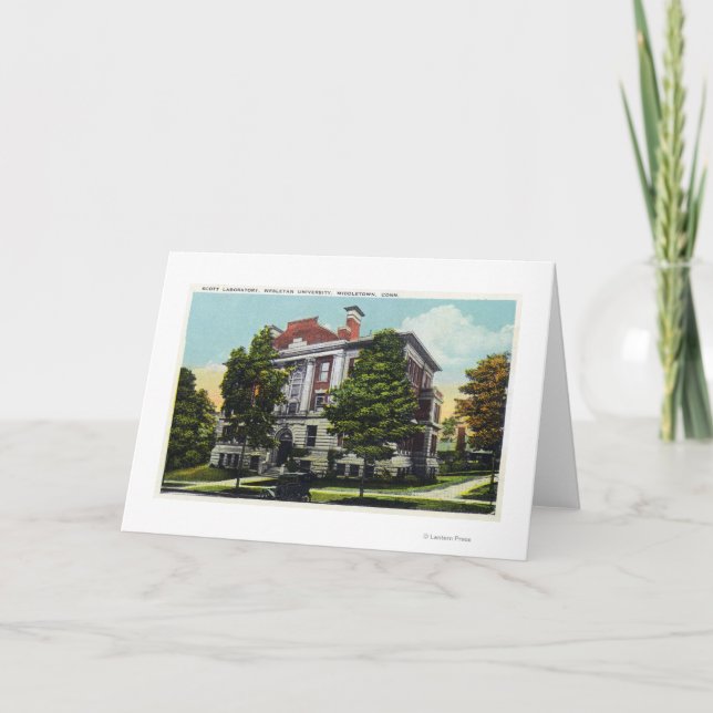 Cartão Scott Laboratory da Universidade de Wesleyan (Frente)