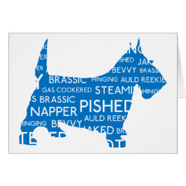 Cartão scottie Reekie Auld Slang.png escocês