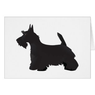 Cartão Scottie Scottish Terrier Dog Breed Silhouette Card