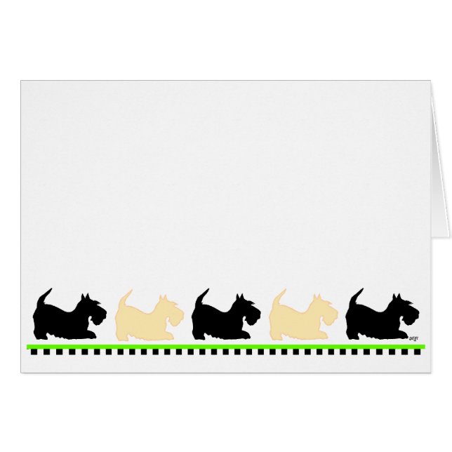 Cartão Scotties All in a Row (Frente Horizontal)