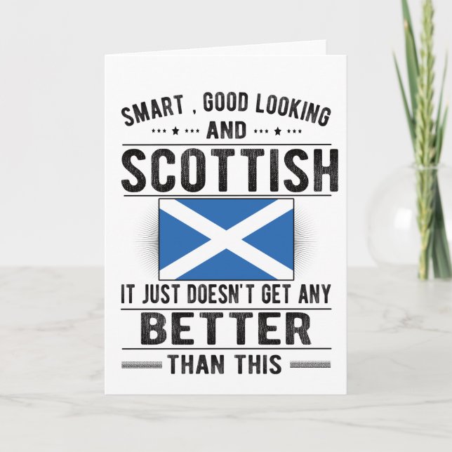 Cartão Scottish Flag Heritage Scottish Roots (Frente)
