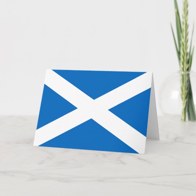 Cartão Scottish Flag of Scotland Santo Andrew's Cross (Frente)