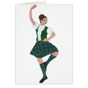Cartão Scottish Highland Dancer Campbell