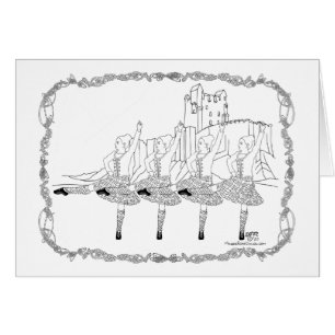 Cartão Scottish Highland Dancers