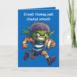 Cartão Scottish Rugby Thistle Character Fierce Sports