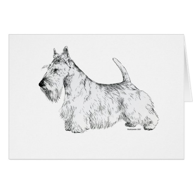 Cartão Scottish Terrier (Frente Horizontal)
