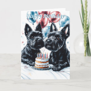 Cartão Scottish Terrier Birthday
