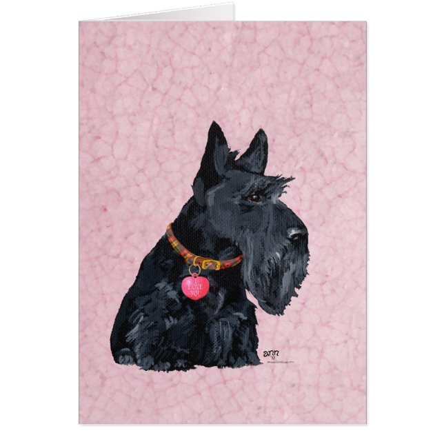 Cartão Scottish Terrier Love (Frente)
