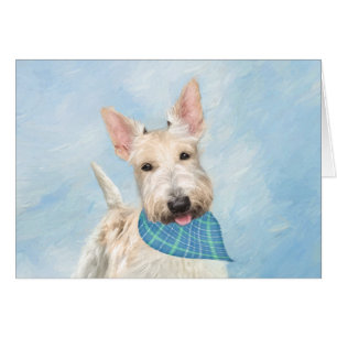Cartão Scottish Terrier Wheaten Dog Painting