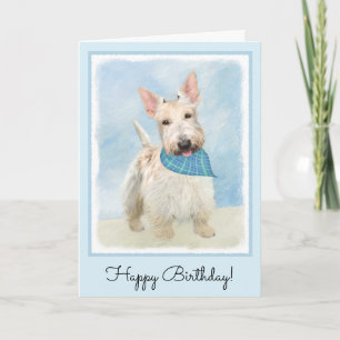 Cartão Scottish Terrier Wheaten Dog Painting