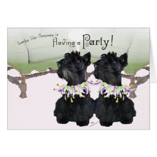 Cartão Scottish Terriers Party Animal