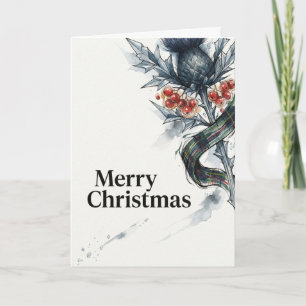 Cartão Scottish Thistle & Rowan Berry Luxo Natal