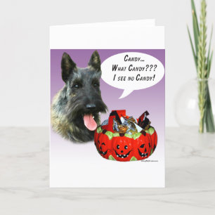Cartão ScottishTerrier Halloween Candy
