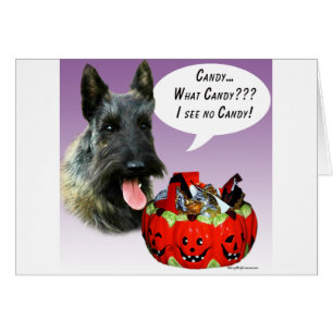 Cartão ScottishTerrier Halloween Candy