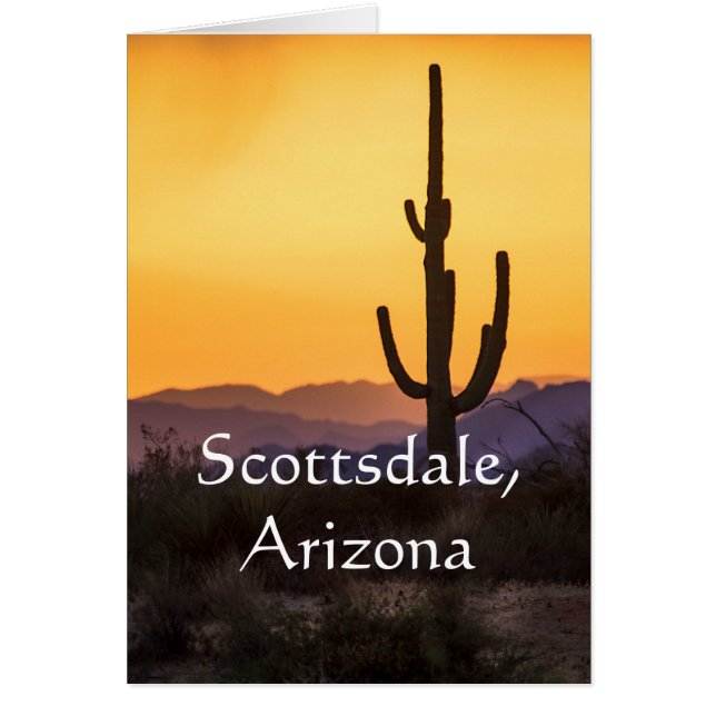 Cartão Scottsdale pôr do sol antes da tempestade. Scottsd (Frente)