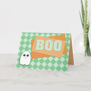 Cartão Scrapbook Style Boo Ghost Halloween Card