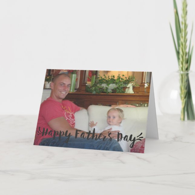 Cartão Script de Dia de os pais feliz (Frente)