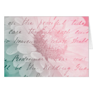 Cartão Script e Arte Floral