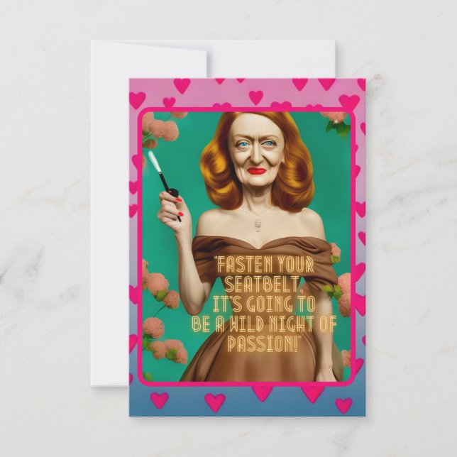 Cartão Script Elegante Vintage | Citação Divertida Linda  (Frente)