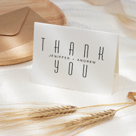 Cartão Script Moderno Minimalista Obrigado Foto