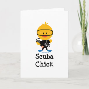 Cartão Scuba Chick Greeting Card