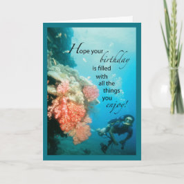 Cartão Scuba Diving Birthday