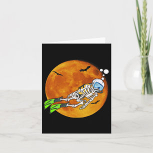 Cartão Scuba Diving Halloween Scuba Diver