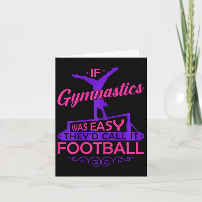 Cartão Se A ginástica Era Fácil, Chamam-Na De Futebol (Frente)