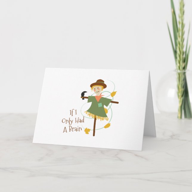 Cartão Se Eu Só Tivesse Um Cérebro (Frente)