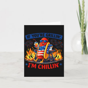 Cartão Se grelhando chillin bbq cachorro-quente humor eng